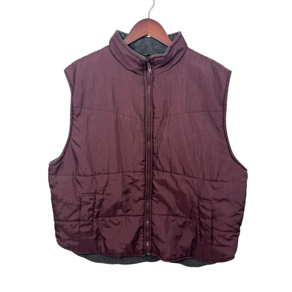 Naturalife Vest Men's XXL Burgundy Fleece Lined Outdoor Nature Hiking Heritage - Picture 1 of 10